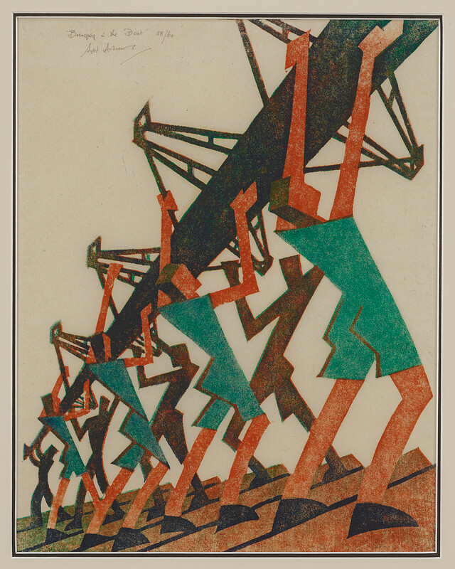 Bringing in the Boat, Sybil Andrews, 1933