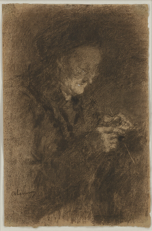 Old Woman Knitting, Albert Lebourg, c. 1885