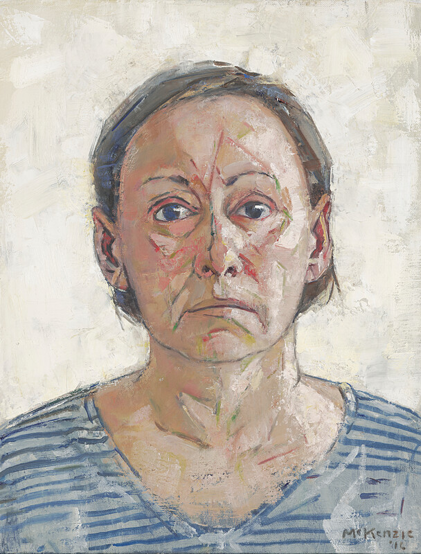 Self-Portrait (Striped Shirt), Mary Beth McKenzie, 2016
