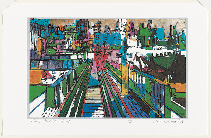 Tracks and Buildings, Jack Perlmutter, c. 1980s
