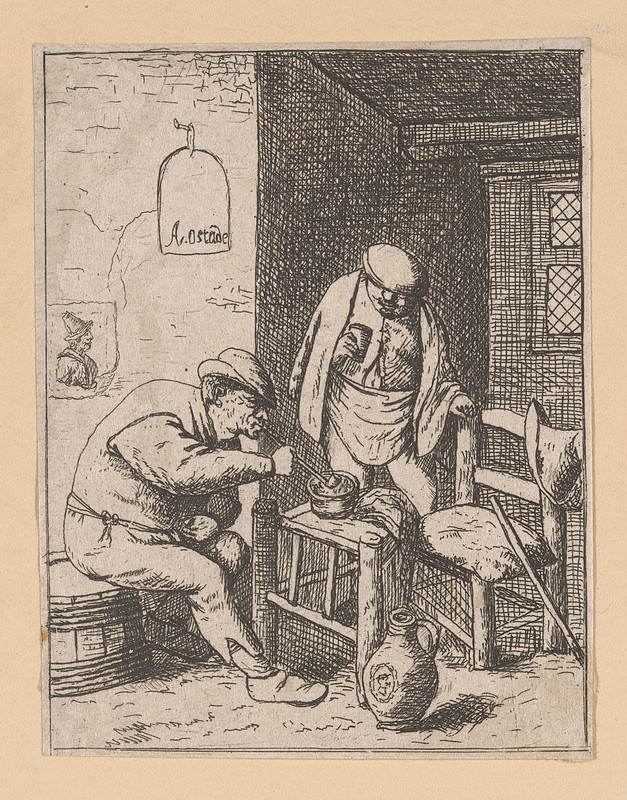 Smoker and Drinker in Interior Scene, After Adriaen van Ostade, 1782–1803