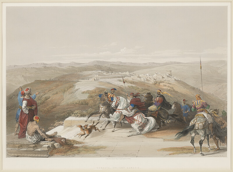 Sebaste, Ancient Samaria, David Roberts, 1844