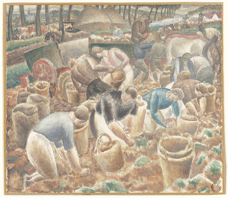 [Potato diggers], Leo Gestel, early 20th century