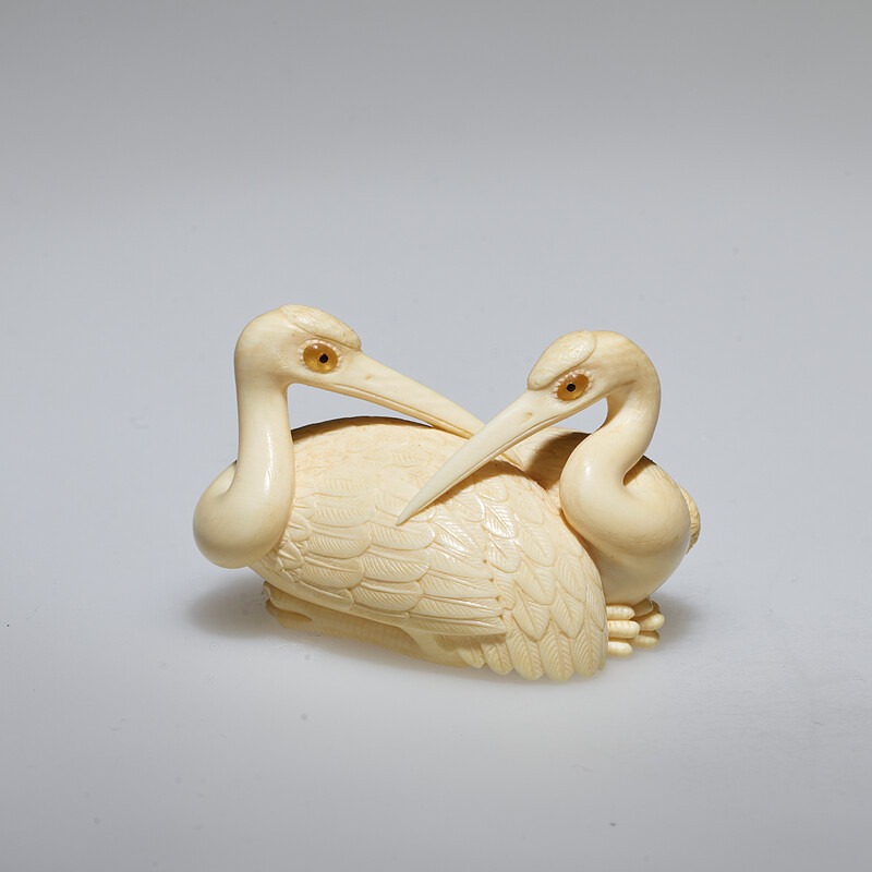 Two Cranes, Ōmura Keiun, 1960s–70s