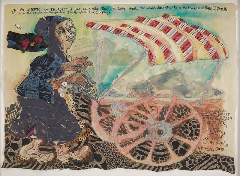 Philadelphia Pepper Pot Woman, Aminah Robinson, 1989