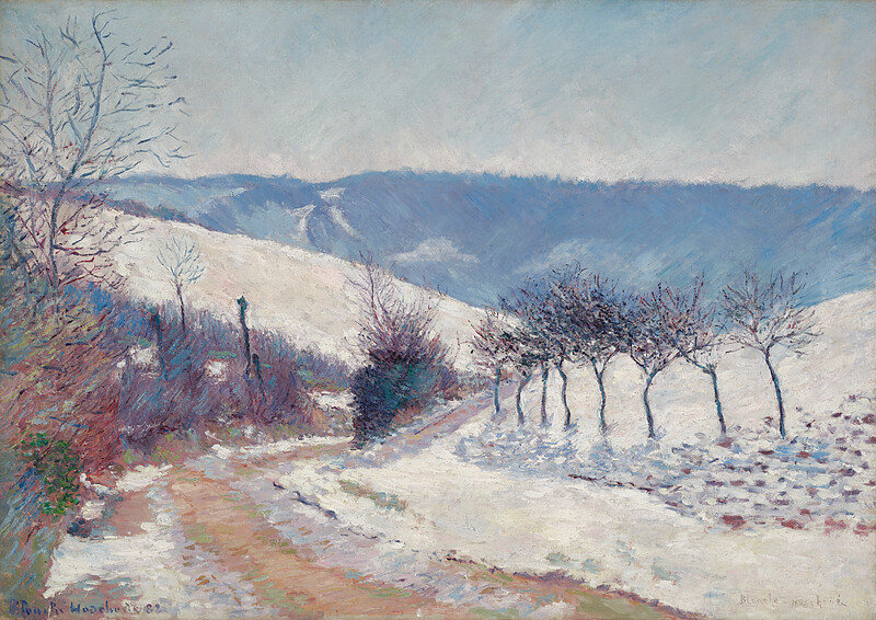 Landscape, Snow Effect; le Val near Giverny, Blanche Hoschedé-Monet, 1888