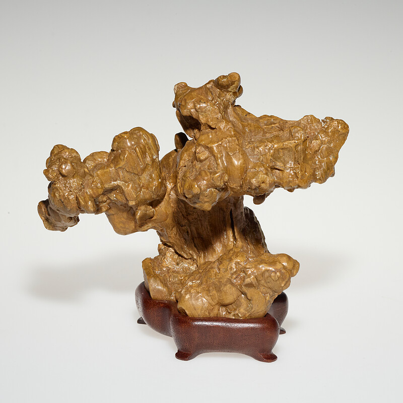 Scholar's rock [Harmonious and balanced], Daiza (base) made by Sean Smith, 20th–21st century