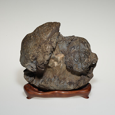 Black Mountain (黒山 kuro yama), Daiza (base) made by Sean Smith, 20th–21st century