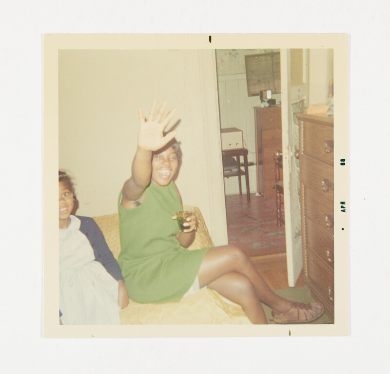 [Woman waving], April 1968