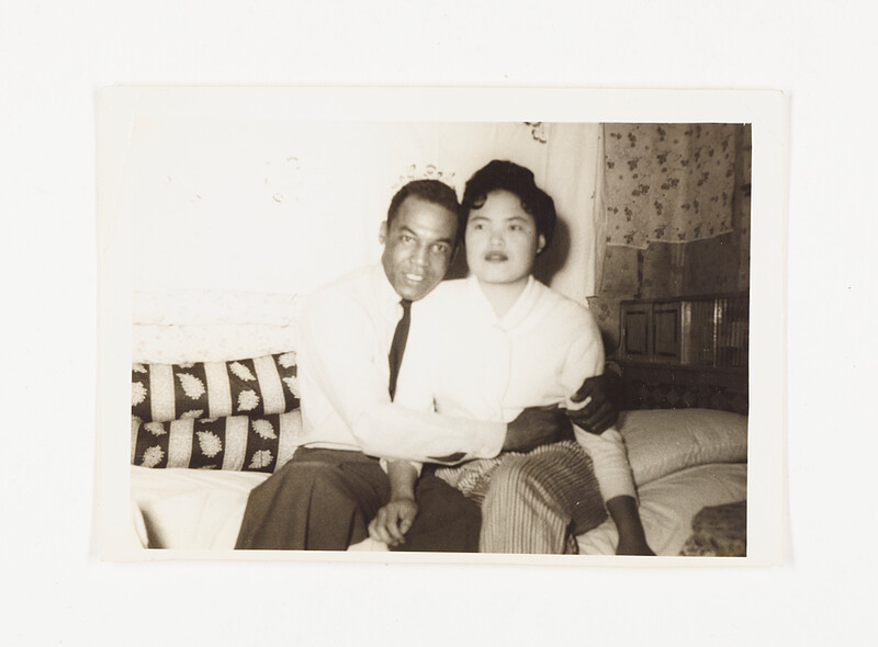 [Couple seated indoors], c. 1945