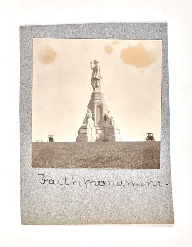 [Monument labeled “Faith monument”], c. 1925
