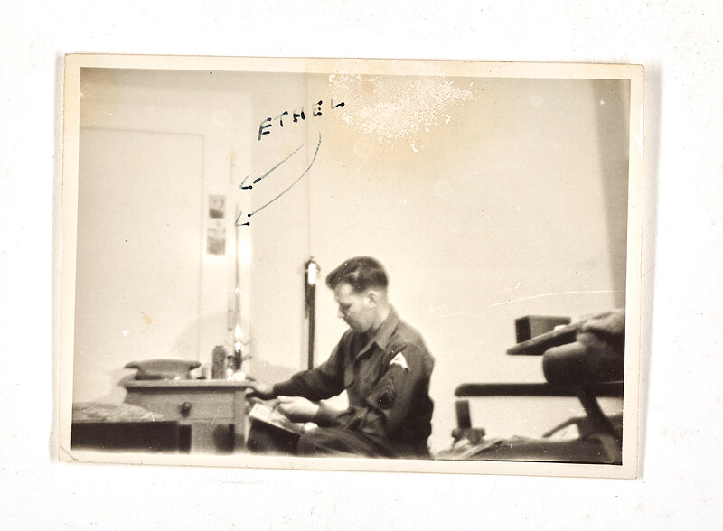[Man seated at desk], 1945