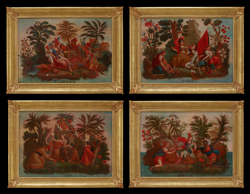 Allegories of the Four Continents, Probably Mexico, 1779