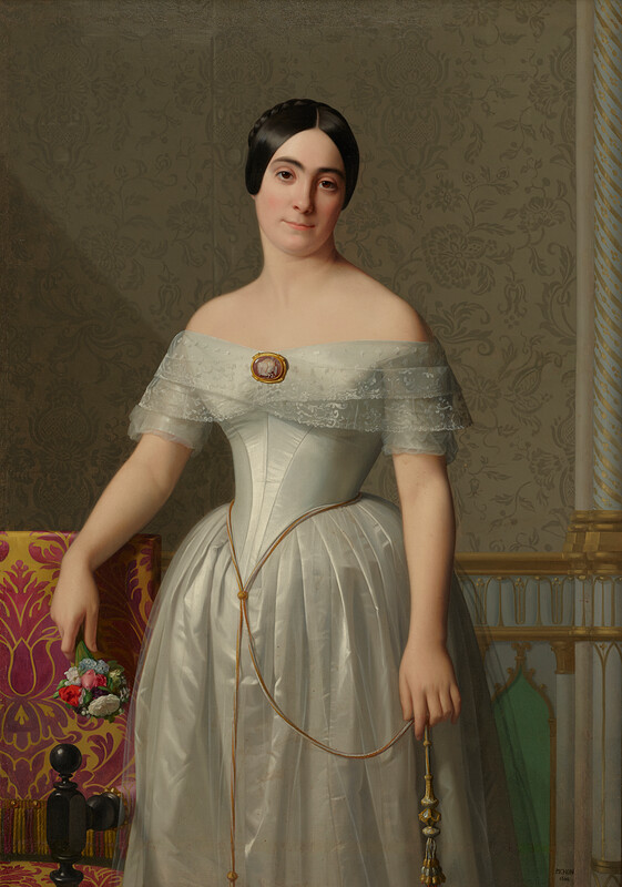 Portrait of a Woman, possibly Madame Singher, Pierre-Auguste Pichon, 1844