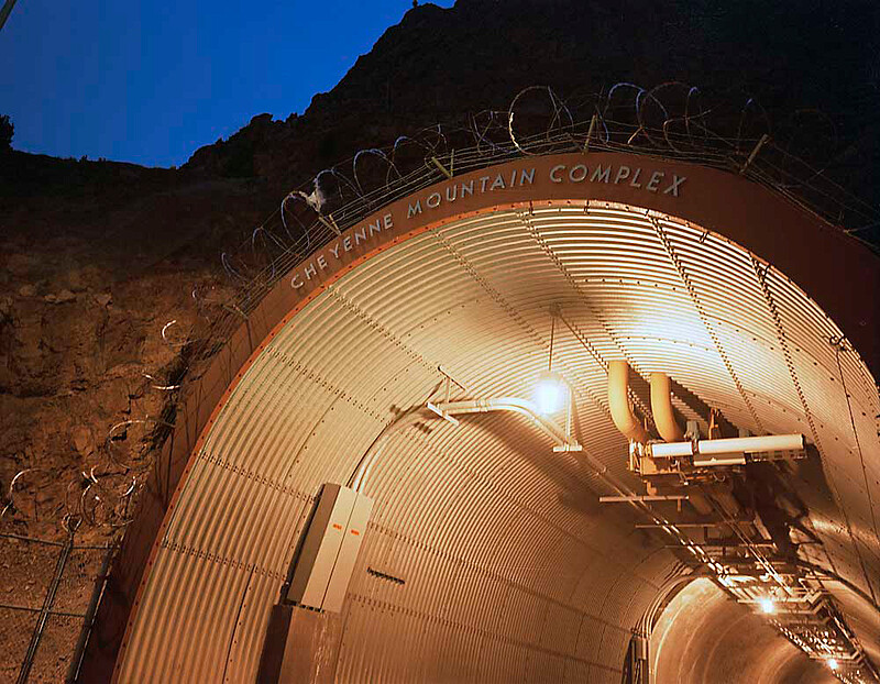 NORAD Cheyenne Mountain Complex south entrance tunnel, Colorado Springs, Colorado, Paul Shambroom, 1993