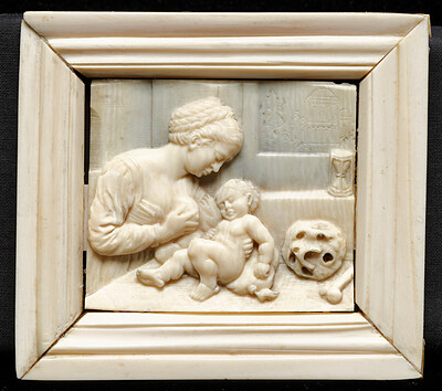 Mother and Child with Skull and Hourglass, After Barthel Beham, possibly early 18th century
